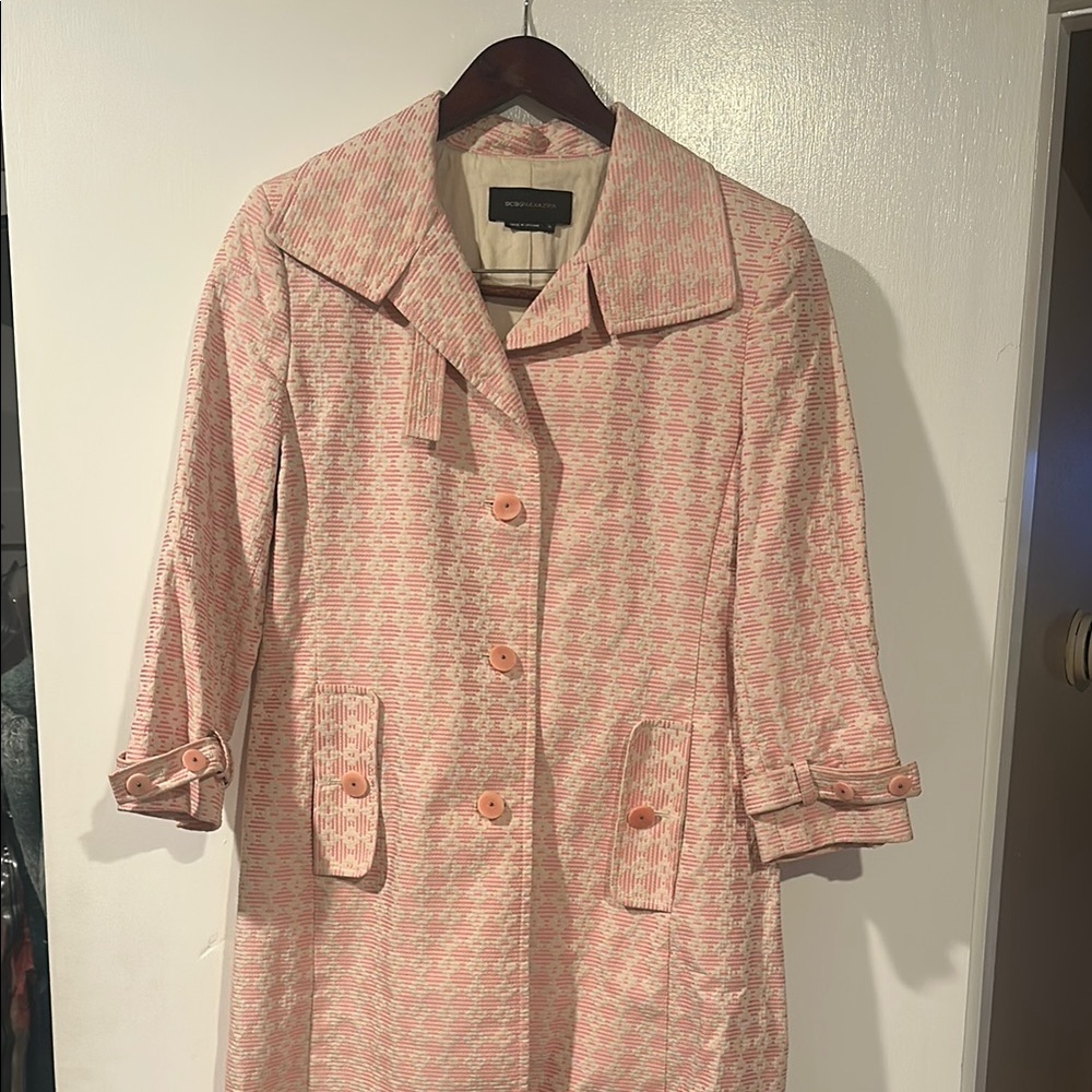 BCBGMaxazria Pink Textured Coat